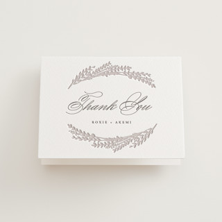 Arches of Wheat Letterpress Wedding Thank You Cards