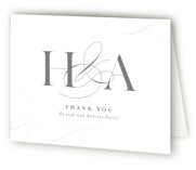 You and I Letterpress Wedding Thank You Cards