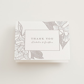 Botanical Garden Letterpress Wedding Thank You Cards