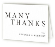 austerity Letterpress Wedding Thank You Cards