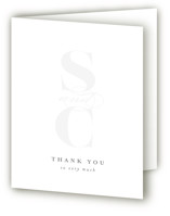 Initial Impression Letterpress Wedding Thank You Cards