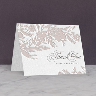 Garden Topper Letterpress Wedding Thank You Cards