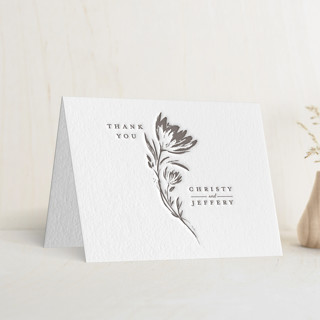 Florals Letterpress Wedding Thank You Cards