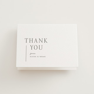 typed Letterpress Wedding Thank You Cards