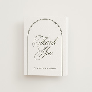 Classic Arch Letterpress Wedding Thank You Cards