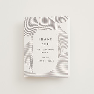 waves Letterpress Wedding Thank You Cards