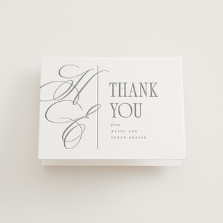 Sidebar Letterpress Wedding Thank You Cards