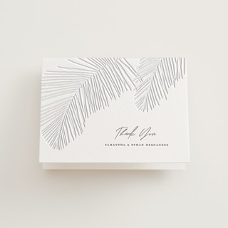 Palm Arbor Letterpress Wedding Thank You Cards