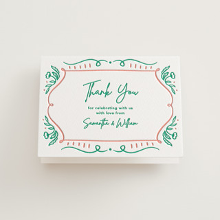 Sketch Letterpress Wedding Thank You Cards