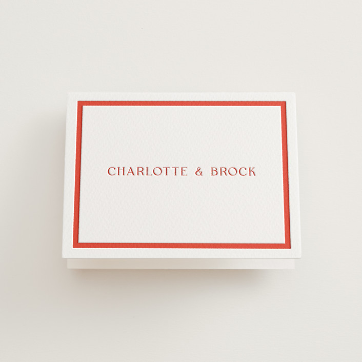 Racquet Letterpress Wedding Thank You Cards by Megan Davis Minted