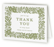 Ethereal gardens Letterpress Wedding Thank You Cards