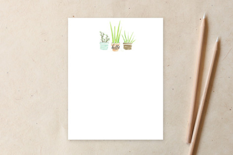 succulents Non-Customizable Stationery