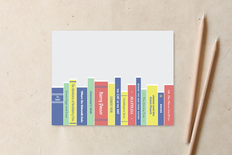 Book Shelf Non-Customizable Stationery