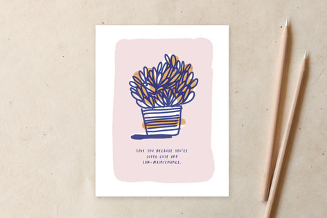Succulent Love Note Non-Customizable Stationery