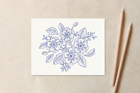 Effortless Blooms | Notecard Non-Customizable Stationery