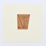 Folded Cow Head 1 Pastel Original Drawings