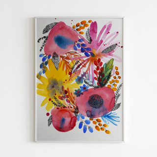Watercolor Flowers Original Painting Original Painting