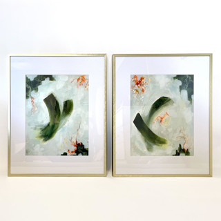 Leap I and II framed diptych Original Painting