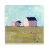 Lilac Houses Original Painting