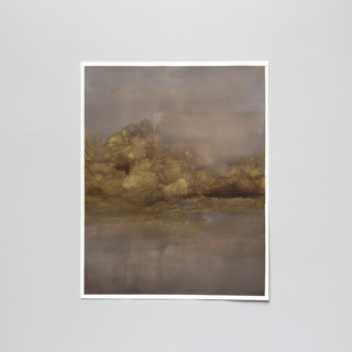 Gold Forest Silhouette 1 Original Painting