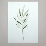 Geometric Leaves Original Painting