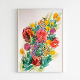 Wild Summer Bouquet watercolor painting Original Painting
