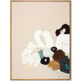 Cream Abstract Botanical Bouquet Original Painting