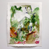 Into the Green, Floral Painting Original Painting