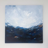 A Duet With the Wind, 30x30" Original Abstract Seascape Painting Original Painting