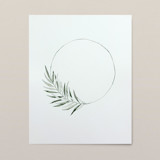 Palm wreath watercolor painting Original Painting