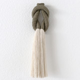 Small Love Knot wall sculpture in Basil Original Painting