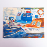 Mediterranean boats painting Original Painting