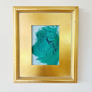 Lyda, Profile in Green Original Painting