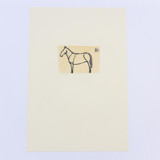 Standing Horse Cream Pastel Original Painting