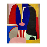 Girl in Blue Original Mixed Media