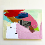 Polka Dotted Sky Original Mixed Media