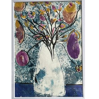 On the ledge Original Mixed Media