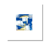 Gold Foil Abstract Coastal Blue - Marine Abstract I Original Mixed Media