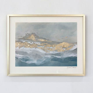 Coastal Sage No. 1 - Embellished Print Original Mixed Media