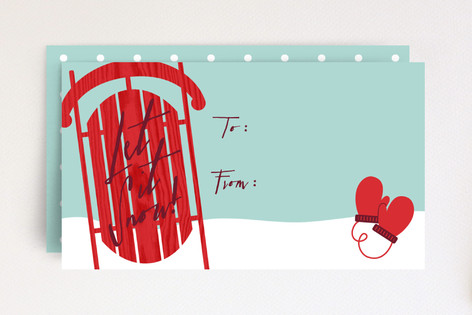 Snow Sleigh Non-Custom Mini Cards