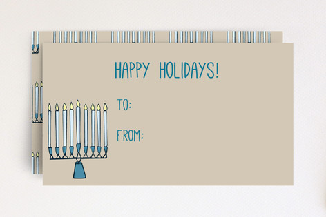 Rustic Menorah Gift Cards Non-Custom Mini Cards