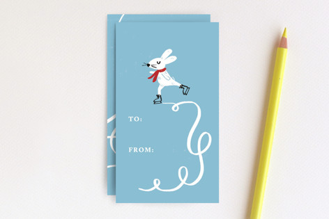Skating Bunny Non-Custom Mini Cards