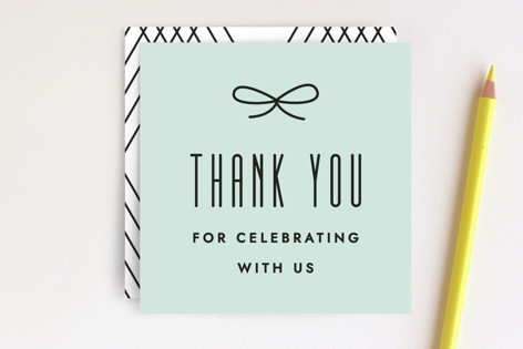Knotted Favor Tag Non-Custom Mini Cards