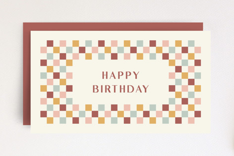 Checkerboard Frame Gift Tag Non-Custom Mini Cards