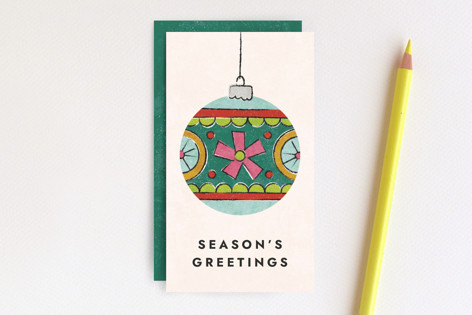 Vintage Ornament Gift Tag Non-Custom Mini Cards