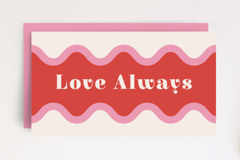 Wavy Valentine Gift Tag Non-Custom Mini Cards