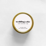 Wedding Cake Soy Candle | Gold Travel Tin Bridesmaid gifts