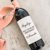Personalized Bridesmaid Gift Wine Label Bridesmaid gifts