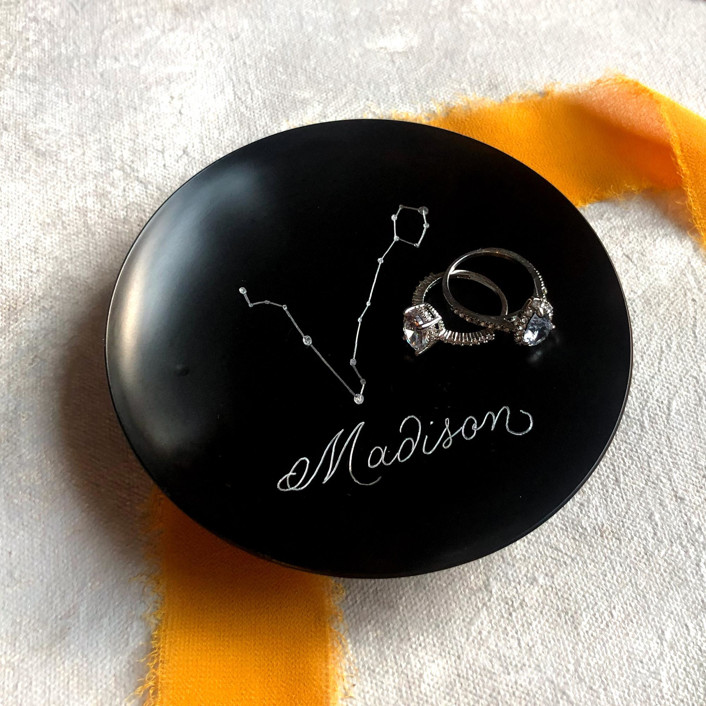 Engraved Jewelry Dish Constellation Bridesmaid gifts by Charlotte