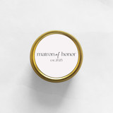 Matron of Honor Est. 2025 Soy Candle | Gold Travel Tin Bridesmaid gifts